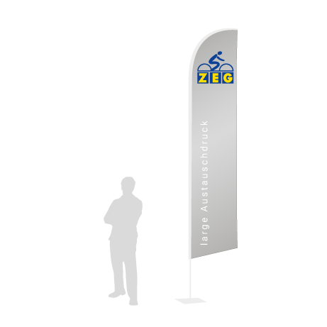 Beachflag Wind Austauschdruck | Large (400 cm) | einseitig bedruckt
