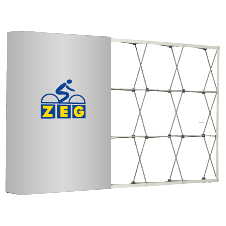 Textilfaltwand | 4 x 3 Felder gebogen | einseitig bedruckt