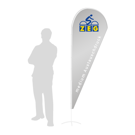 Beachflag Drop Austauschdruck | Medium (280 cm) | einseitig bedruckt