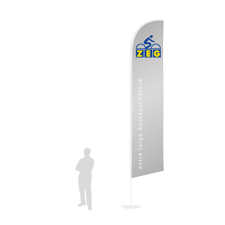 Beachflag Wind Austauschdruck | Extra Large (490 cm) | einseitig bedruckt