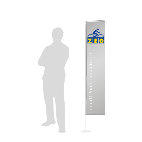 Beachflag Rechteck Austauschdruck | Small (200 cm) | einseitig bedruckt