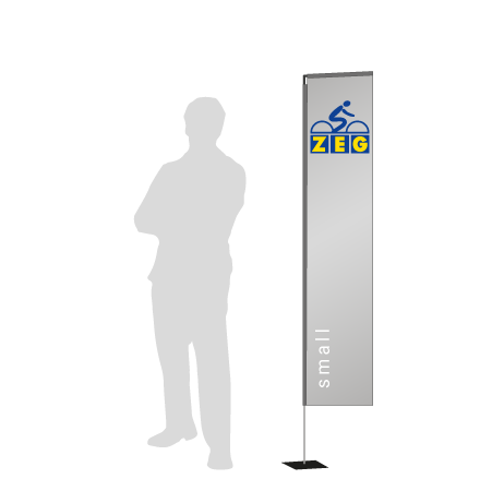 Beachflag Rechteck | Small (200 cm) | einseitig bedruckt