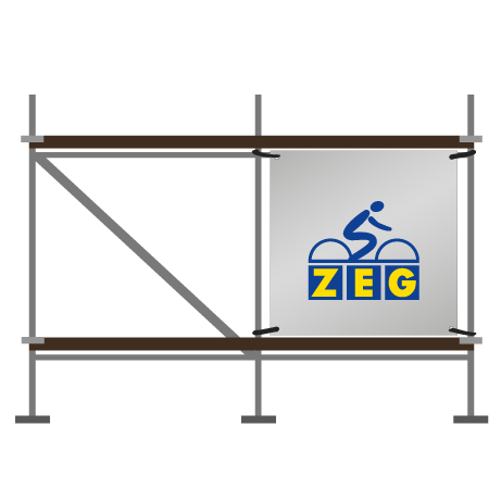 Gerüstbanner | B 250 cm x H 100 cm | einseitig bedruckt