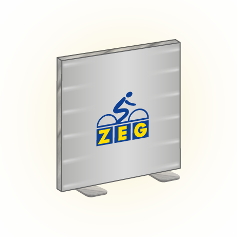 Textilspannrahmen LED freistehend | B 300 cm x H 250,5 cm | bedruckt