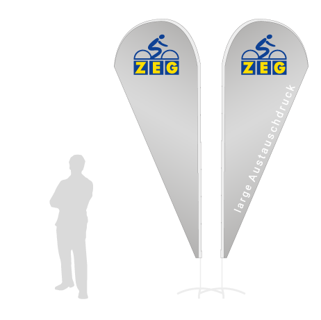 Beachflag Drop Austauschdruck | Large (350 cm) | beidseitig bedruckt