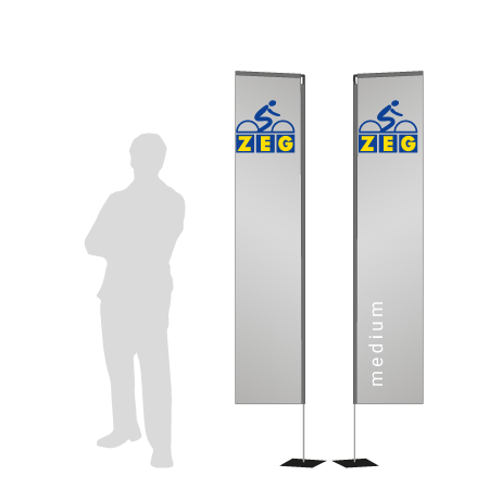 Beachflag Rechteck | Medium (300 cm) | beidseitig bedruckt