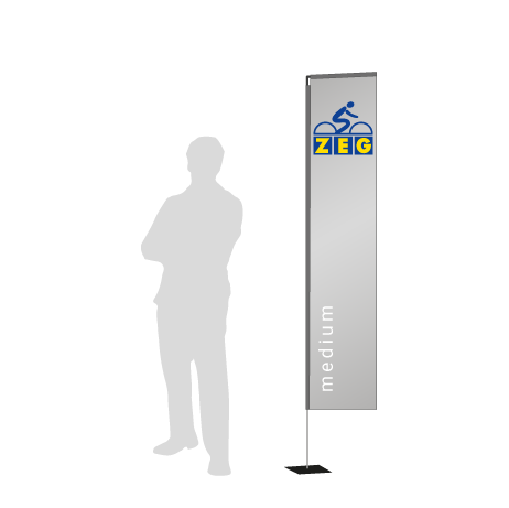 Beachflag Rechteck | Medium (300 cm) | einseitig bedruckt