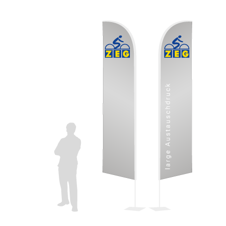 Beachflag Wind Austauschdruck | Large (400 cm) | beidseitig bedruckt
